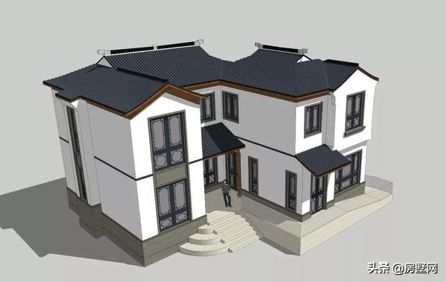 二層新中式別墅設計圖，滿足你的中式情懷。今天給大家帶來的正是一套簡約的兩層新中式別墅設計案例。