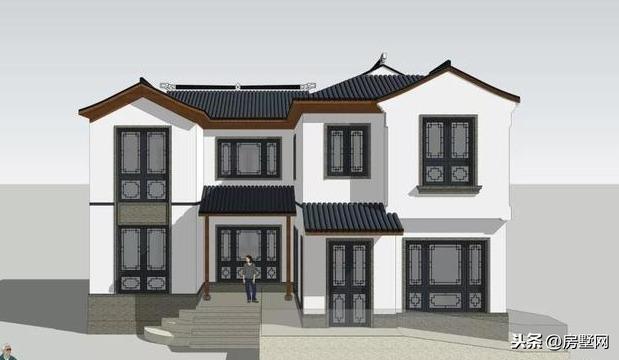 二層新中式別墅設計圖，滿足你的中式情懷。今天給大家帶來的正是一套簡約的兩層新中式別墅設計案例。