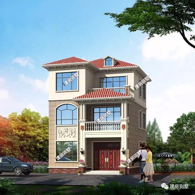 較小面寬的兩棟農村自建房設計圖，造價30萬以內，造型都很美，這兩款戶型就是專門為你準備的。