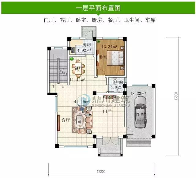 8款復式農村別墅設計圖，開間是農村最常見的12米面寬，看了肯定喜歡！
