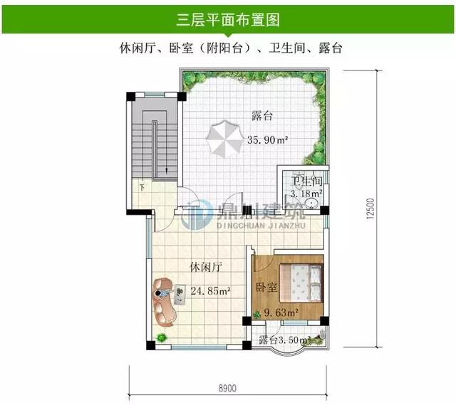 8款復式農村別墅設計圖，開間是農村最常見的12米面寬，看了肯定喜歡！