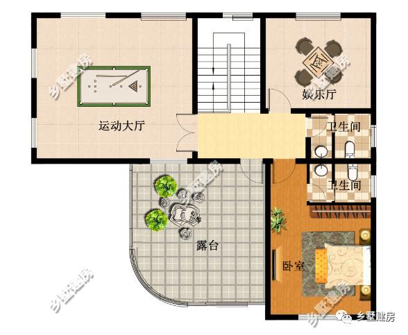 三層農(nóng)村別墅設(shè)計(jì)圖，造型別致，能建上這樣一棟別墅，也是非常有面子了