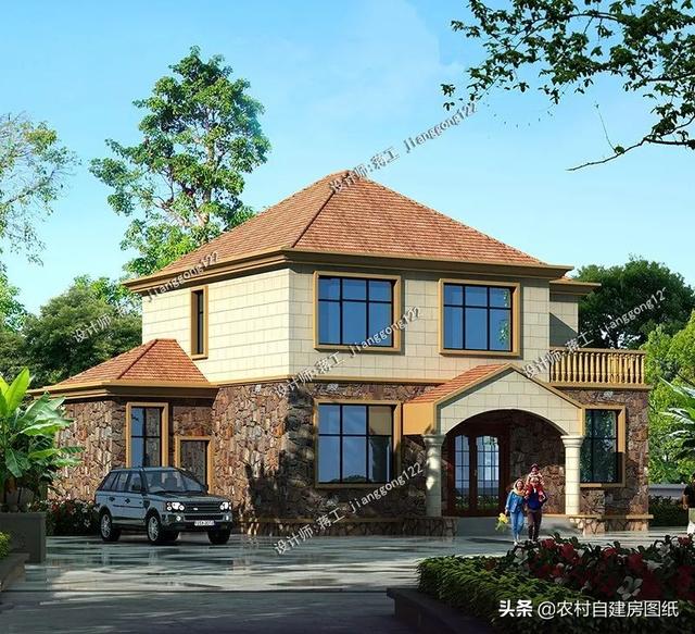 3款帶柴火灶的農村別墅設計圖，二款二層經濟實用型，一款三層時尚大氣型
