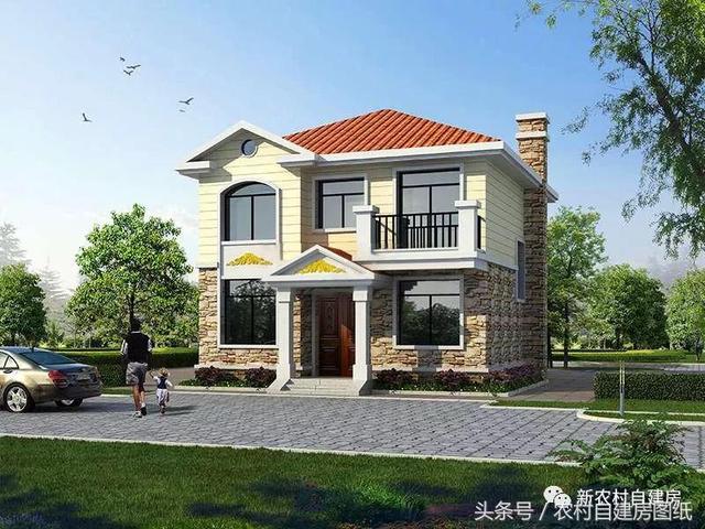 5款農村自建房設計圖，小別墅很簡單，施工容易，造價便宜。