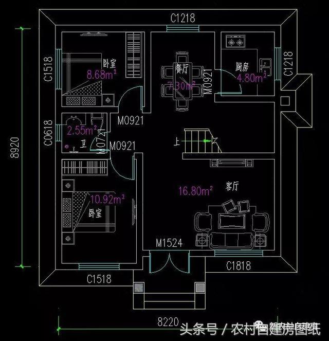 5款農村自建房設計圖，小別墅很簡單，施工容易，造價便宜。