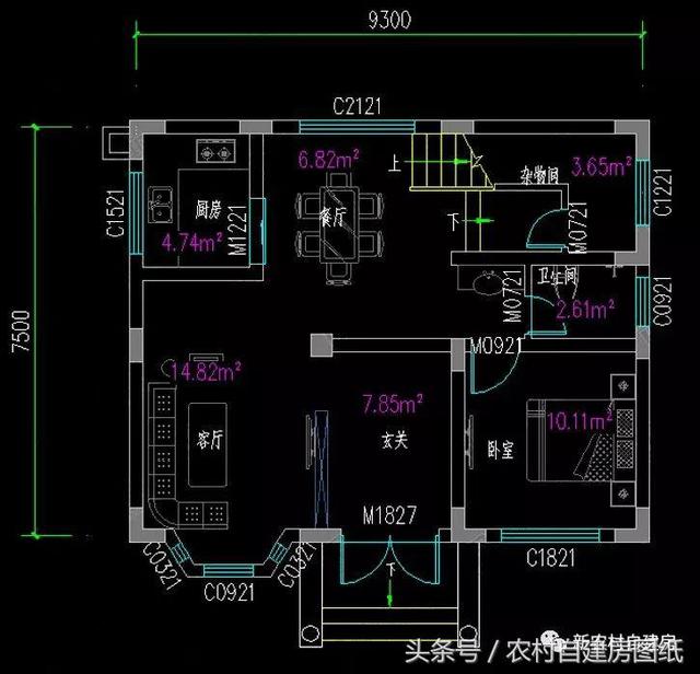 5款農村自建房設計圖，小別墅很簡單，施工容易，造價便宜。