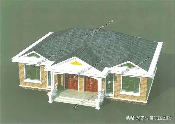 一層雙拼別墅設(shè)計圖，兩戶三十萬四間房，可養(yǎng)老可度假