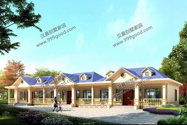 34.2X12米一層聯排別墅設計圖，這棟別墅的獨棟戶型，聯排更顯大氣，獨棟更經濟