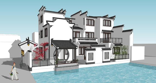 江西吉安別墅項目概況：中式別墅設計圖，占地140平左右