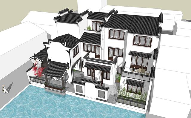 江西吉安別墅項目概況：中式別墅設計圖，占地140平左右