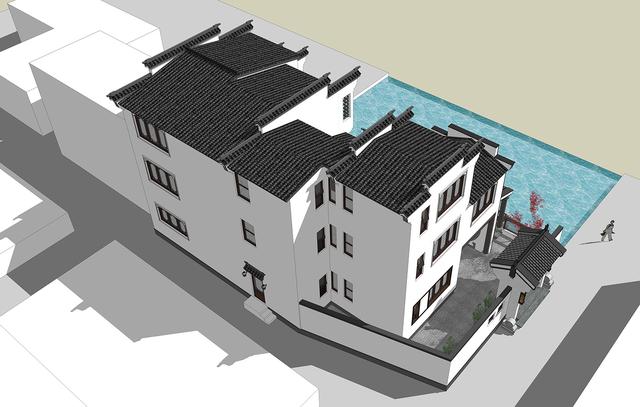 江西吉安別墅項目概況：中式別墅設計圖，占地140平左右