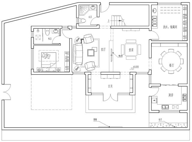 江西吉安別墅項目概況：中式別墅設計圖，占地140平左右