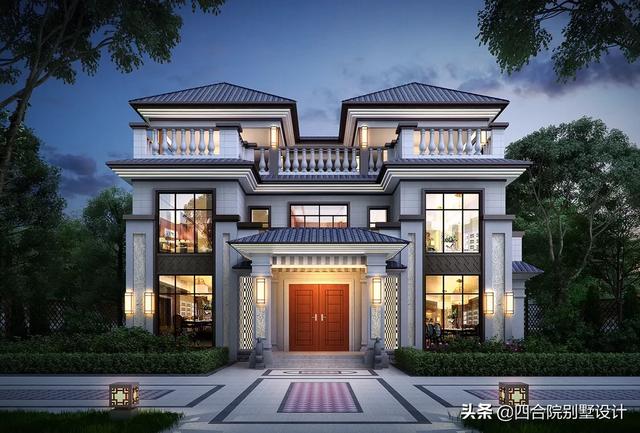 大戶人家的豪華別墅設(shè)計(jì)圖，視野開(kāi)闊，采光通風(fēng)沒(méi)得說(shuō)，挑空高層，各種功能齊全