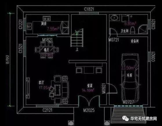兩款進深9米的鄉村自建房設計圖方案，外觀簡單大氣