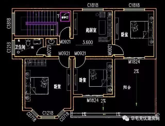 分享兩款占地面積不超過100平米的自建房，二層三層的都有，能滿足不同家庭的需要