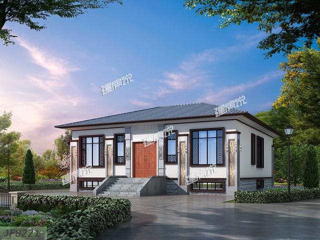 5款漂亮的一層別墅設計圖，18萬起建一棟，圖紙收藏好