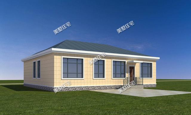 女兒花20萬建這棟一層別墅設計圖，從此以后村里人都羨慕不已！