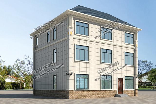 14.1X15.9米三層別墅設計圖，回老家蓋一棟房子，過向往的生活