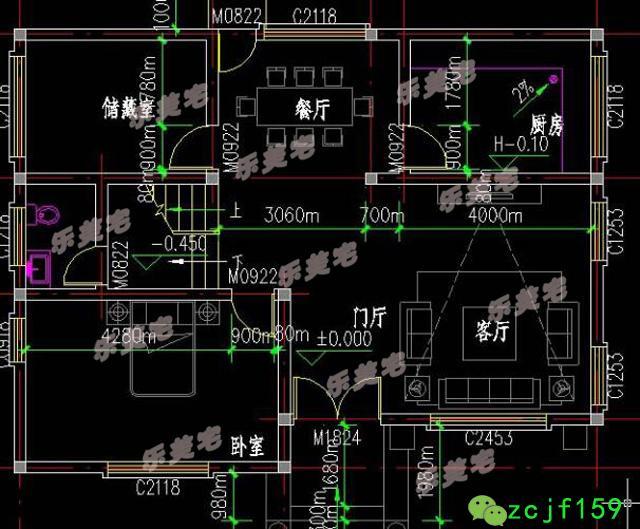 100平米左右農村三層別墅房屋住宅設計圖，本戶型外形清新簡潔，內部的空間規劃緊湊，簡單易建