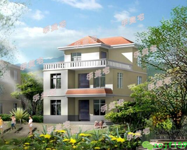 5套農村20萬左右三層住房別墅設計圖，外觀樸素淡雅，室內結構緊湊實用，采光透氣佳，帶大曬臺設計，觀景娛樂皆可。