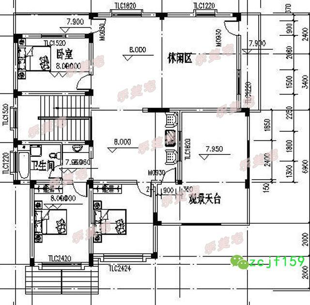14x17米帶復式挑空客廳農村三層別墅設計圖，空間設計合理，帶多個休閑娛樂室，可帶多個親朋好友一起娛樂，一起享受休閑的假
