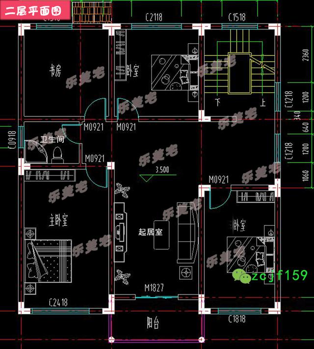 造價30w左右帶露臺農村簡約三層自建別墅設圖，外觀簡潔大方，平面布局緊湊。