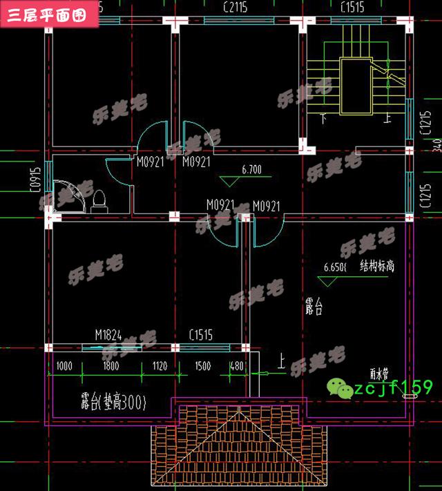 造價30w左右帶露臺農村簡約三層自建別墅設圖，外觀簡潔大方，平面布局緊湊。