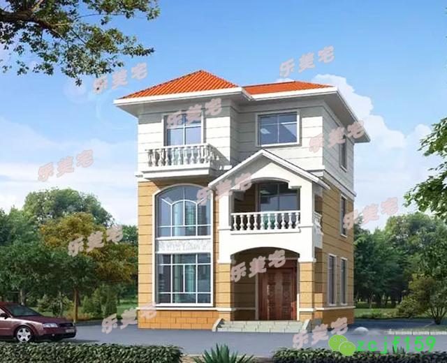 70到100平米農村三層小戶型別墅設計圖，空間雖小，五臟照樣俱全。