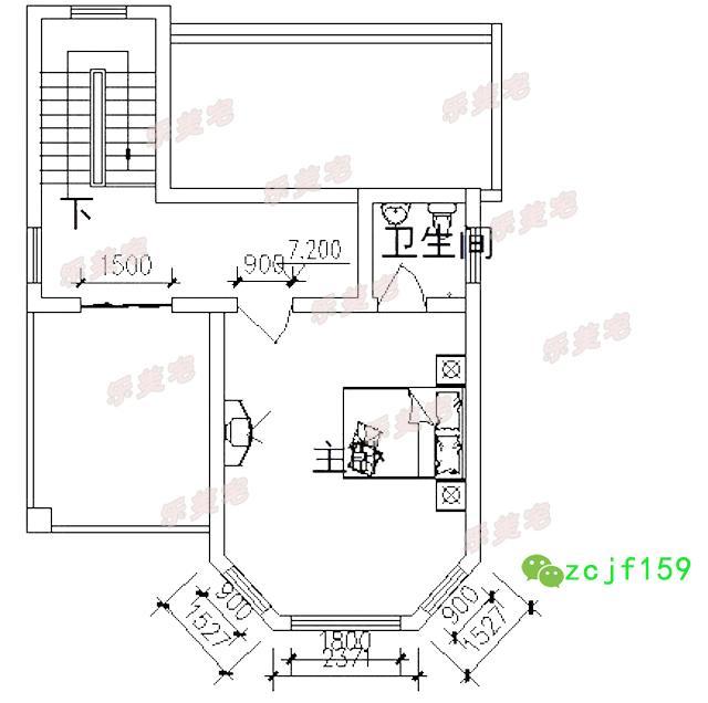 面寬8以內(nèi)農(nóng)村三層小別墅設(shè)計(jì)圖，外觀高端大氣，大露臺(tái)有最大化的觀景視覺效果。