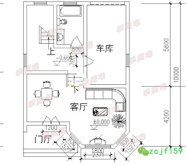 面寬8以內(nèi)農(nóng)村三層小別墅設(shè)計(jì)圖，外觀高端大氣，大露臺(tái)有最大化的觀景視覺效果。