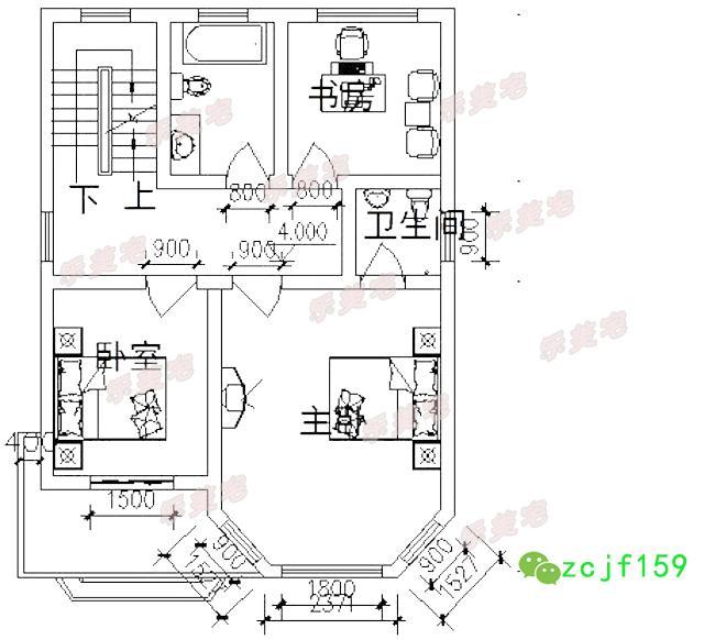 面寬8以內(nèi)農(nóng)村三層小別墅設(shè)計(jì)圖，外觀高端大氣，大露臺(tái)有最大化的觀景視覺效果。