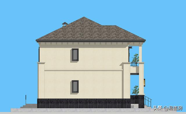 新中式別墅設計圖，平面布局十分規整，符合業主要求和家人的使用習慣