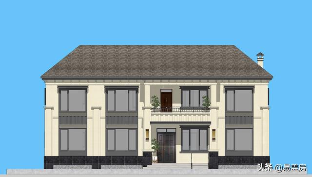 新中式別墅設計圖，平面布局十分規整，符合業主要求和家人的使用習慣