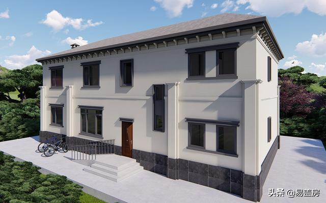 新中式別墅設計圖，平面布局十分規整，符合業主要求和家人的使用習慣