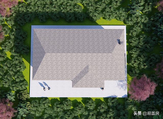 新中式別墅設計圖，平面布局十分規整，符合業主要求和家人的使用習慣