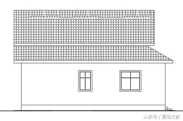 農村時尚一層半房屋設計圖，帶車庫，外觀艷麗，富有現代氣息