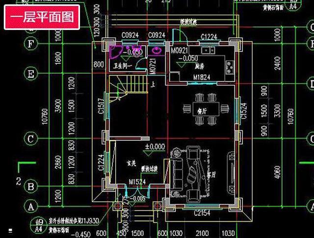 8x11米四層農村自建別墅設計圖，框架結構 主體造價：40-45萬