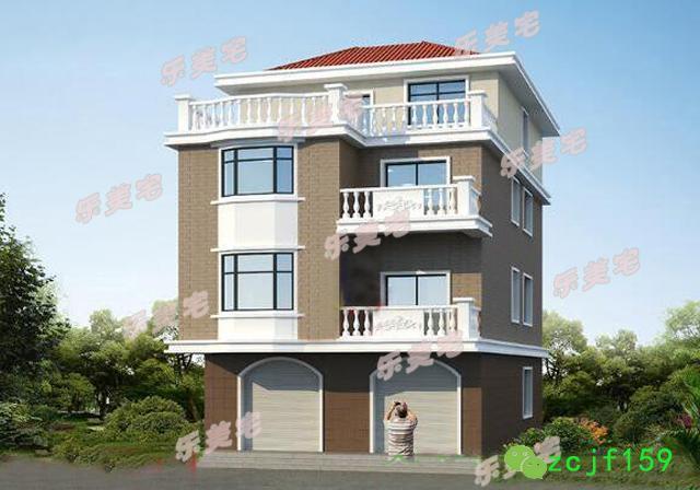 8x11米四層農村自建別墅設計圖，框架結構 主體造價：40-45萬