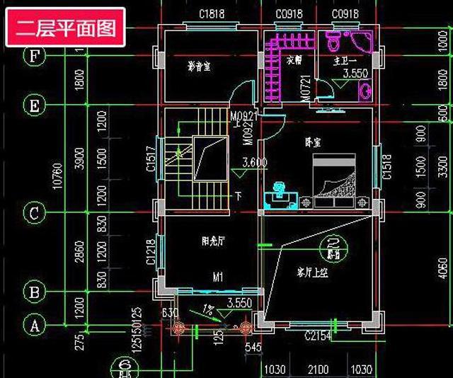 8x11米四層農村自建別墅設計圖，框架結構 主體造價：40-45萬