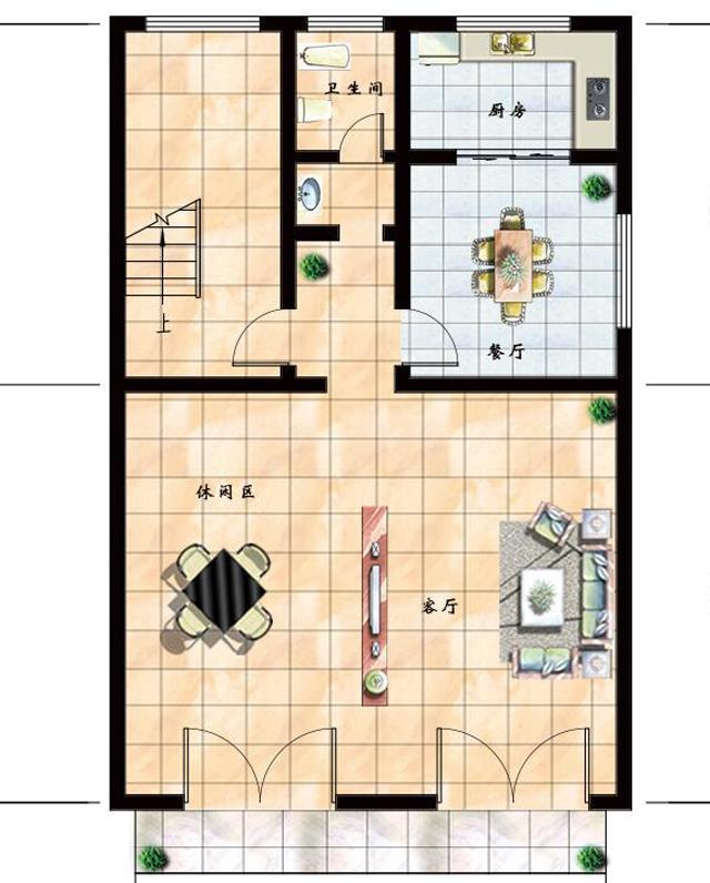 8x11米四層農村自建別墅設計圖，框架結構 主體造價：40-45萬