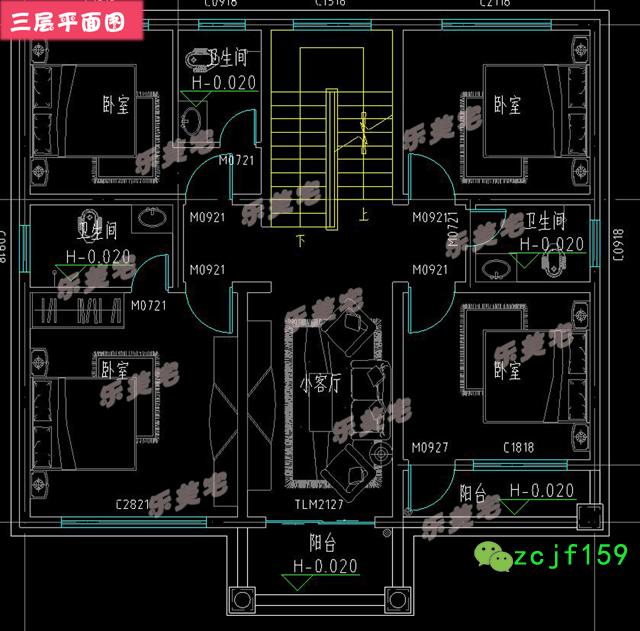 造價40萬左右帶躍層四層別墅設計圖，占地115平方米左右