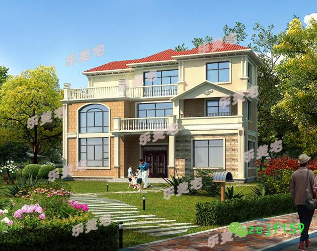 造價40萬左右帶躍層四層別墅設計圖，占地115平方米左右