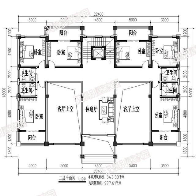 開(kāi)春就蓋這棟雙拼別墅設(shè)計(jì)圖，占地351平方米的自建房設(shè)計(jì)圖可謂是洋氣十足美觀實(shí)用