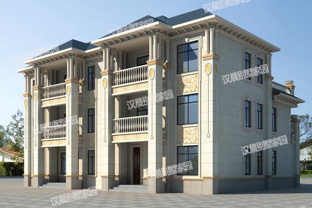 開(kāi)春就蓋這棟雙拼別墅設(shè)計(jì)圖，占地351平方米的自建房設(shè)計(jì)圖可謂是洋氣十足美觀實(shí)用