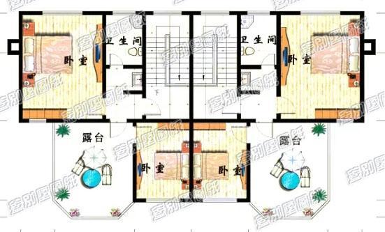 50萬框架結構18×12米三層雙拼別墅施效果圖，看上去十分氣派