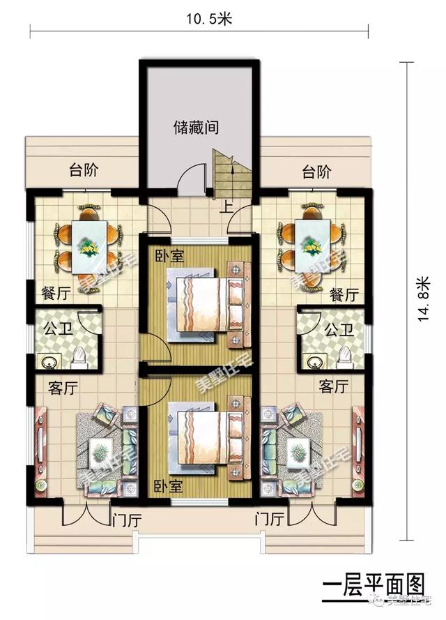 兄弟建房就選這款雙拼別墅設計圖，省時省工，還能節省成本