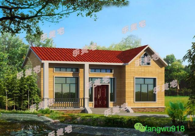 農(nóng)村一層雙拼別墅設(shè)計(jì)圖，室內(nèi)設(shè)計(jì)都非常合理，符合農(nóng)村的風(fēng)景布局