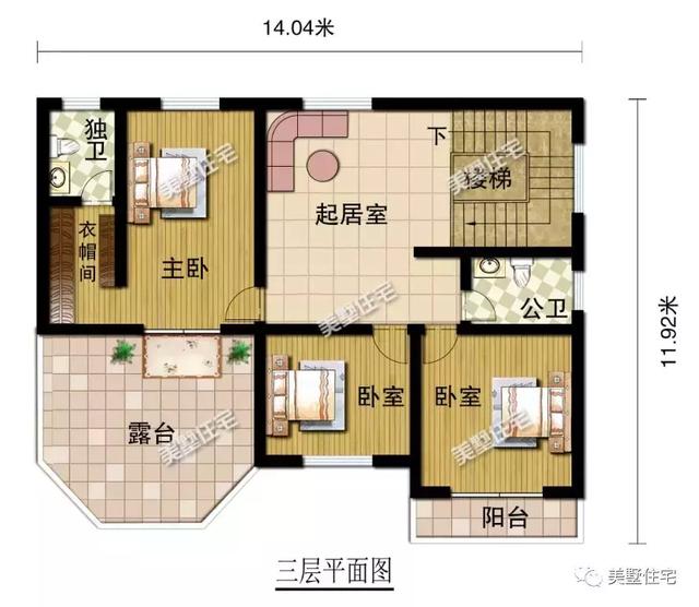 5款三層農村別墅設計圖，任一款都是農村豪宅