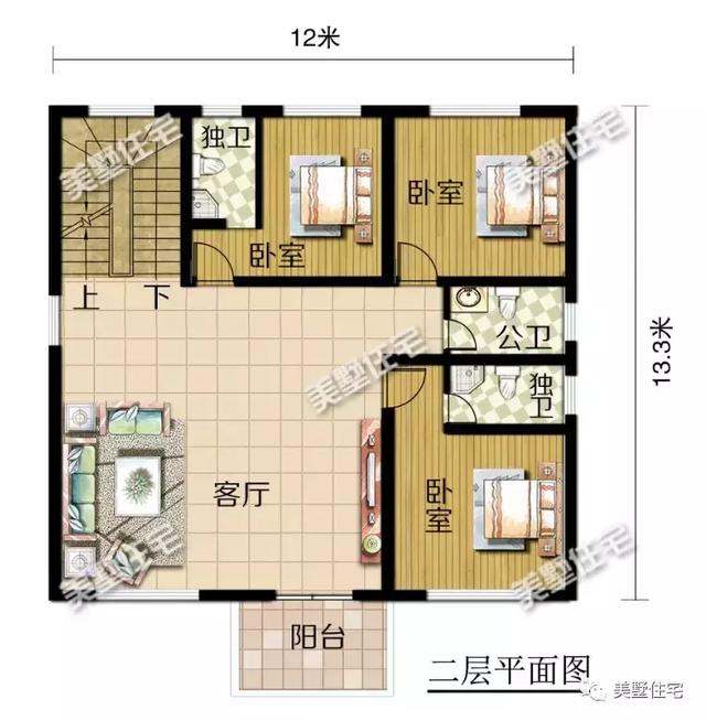 5款三層農村別墅設計圖，任一款都是農村豪宅