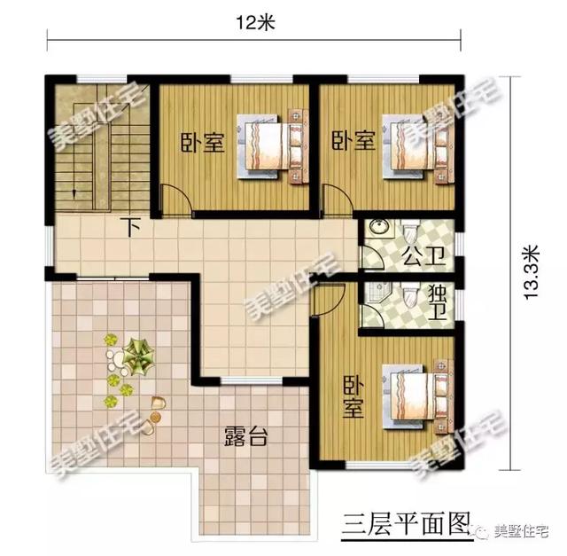 5款三層農村別墅設計圖，任一款都是農村豪宅